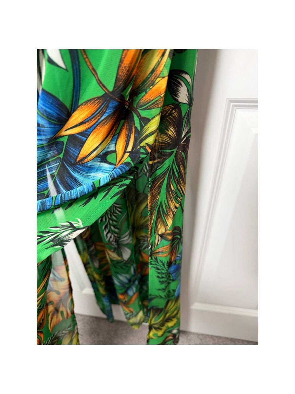 do & be Green Tropical Print Maxi Dress S - Picture 7 of 12
